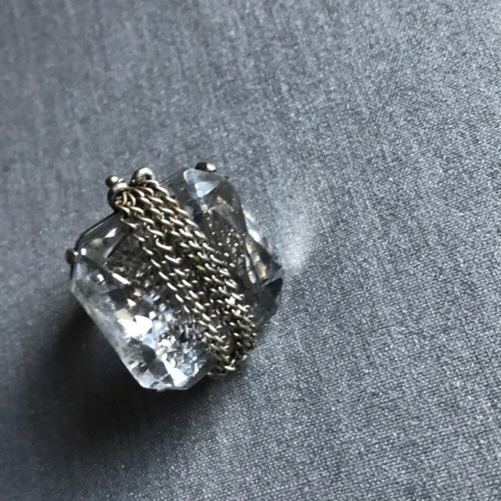 Big Bling Stretch Statement Ring Crystal Chain Sp… - image 7